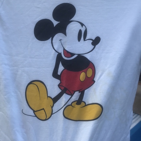 Vintage 80’s Disney Mickey Mouse Ringer T-Shirt M - Picture 4 of 4